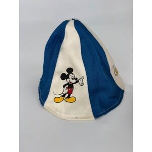 Vintage Disney Productions Mickey Mouse Donald Duck Pluto Striped Beanie Hat USA